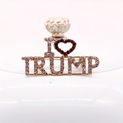 Rhinestone Letter Brooch Pin Casual Party Jewelry