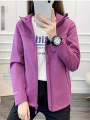 Women's Waterproof Hooded Jacket for Hiking
