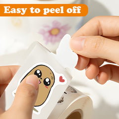 500pcs Potato Stickers Roll for Laptop Waterbottle Phone Skateboard
