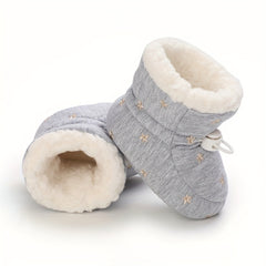 Cozy Slip On Boots for Baby Girls - Soft & Warm Fleece Boots