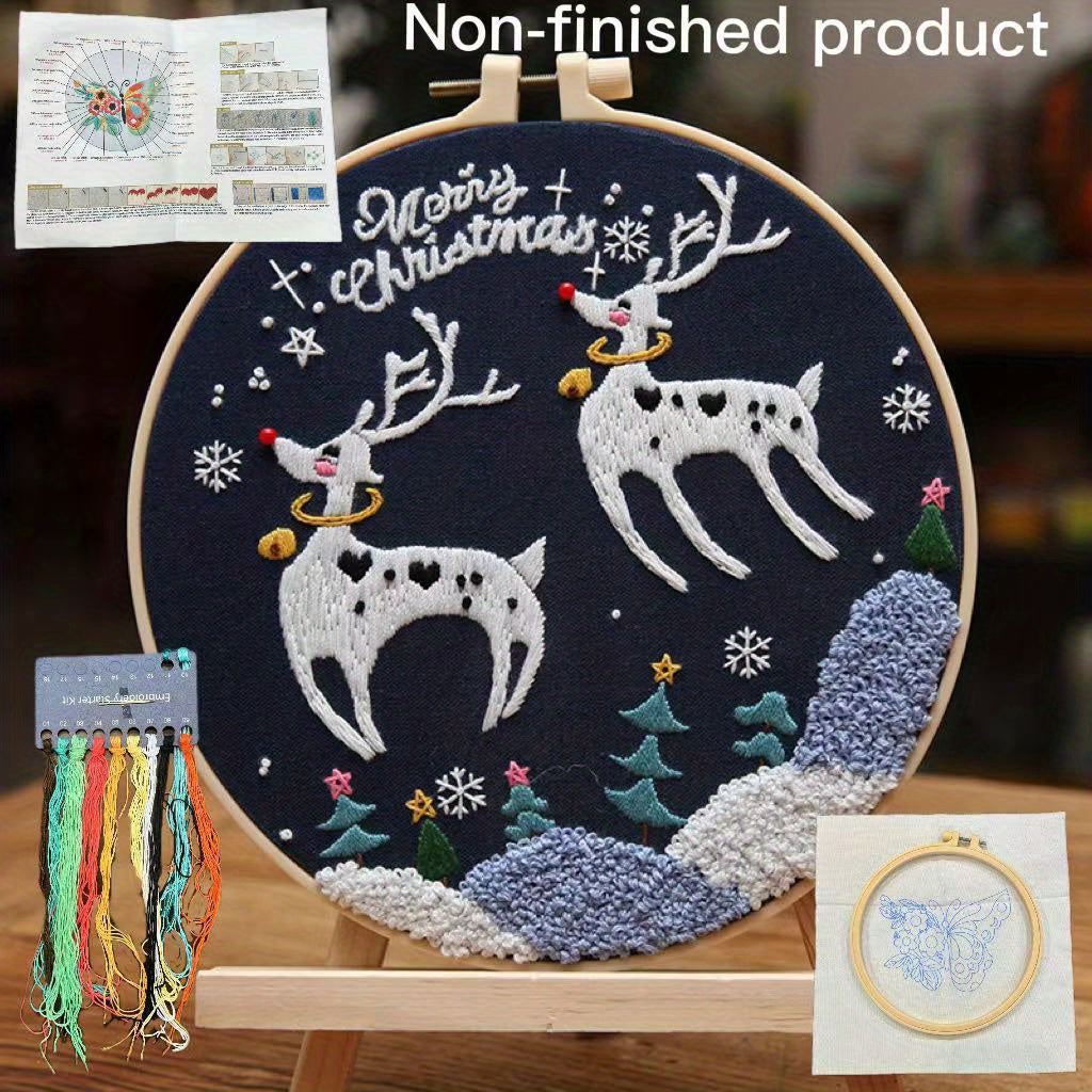 3D Embroidery Starter Kit For Beginners - Christmas Patterns