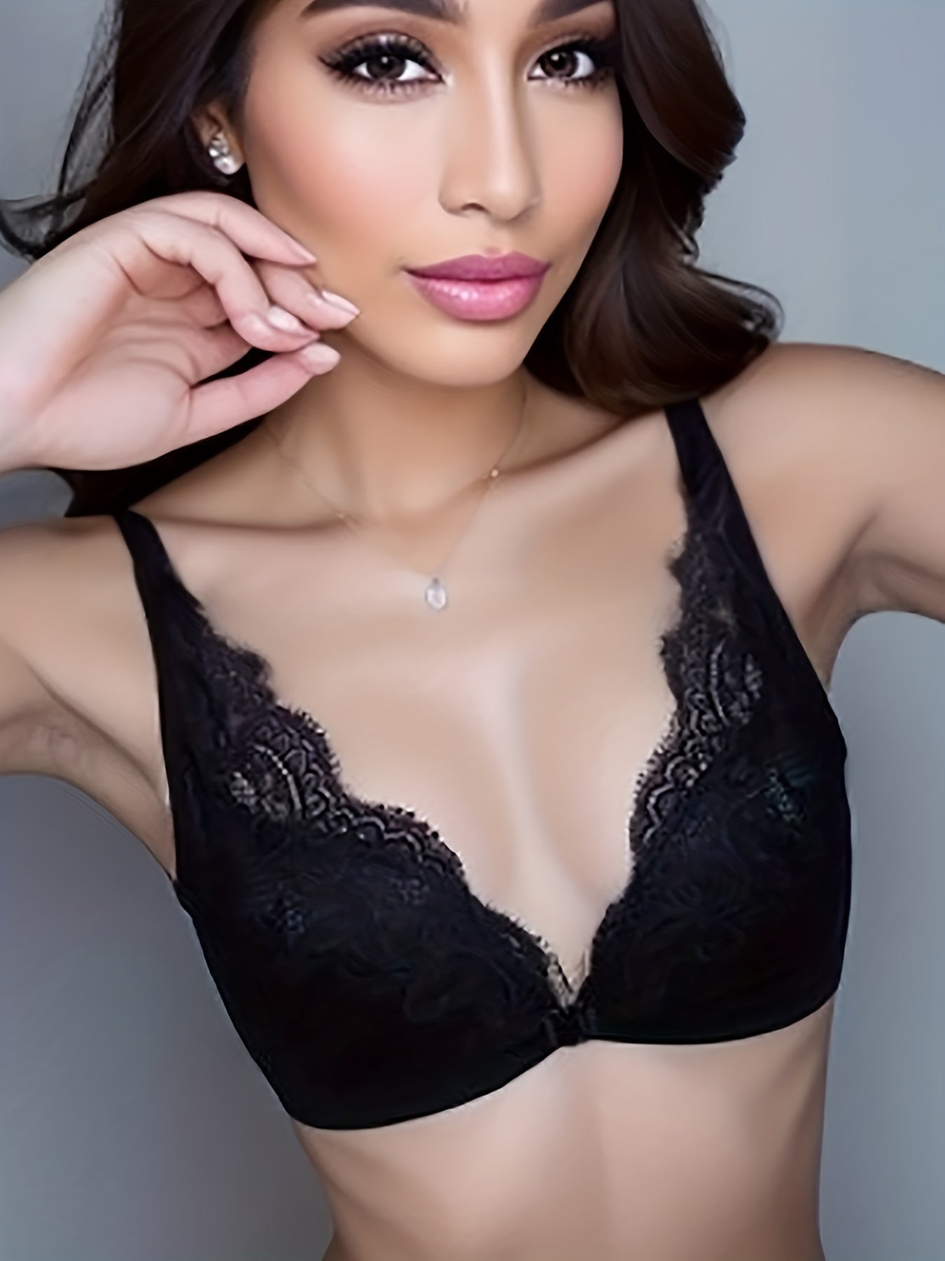 Floral Lace Push Up Bras Breathable Front Buckle Intimates Women's Lingerie