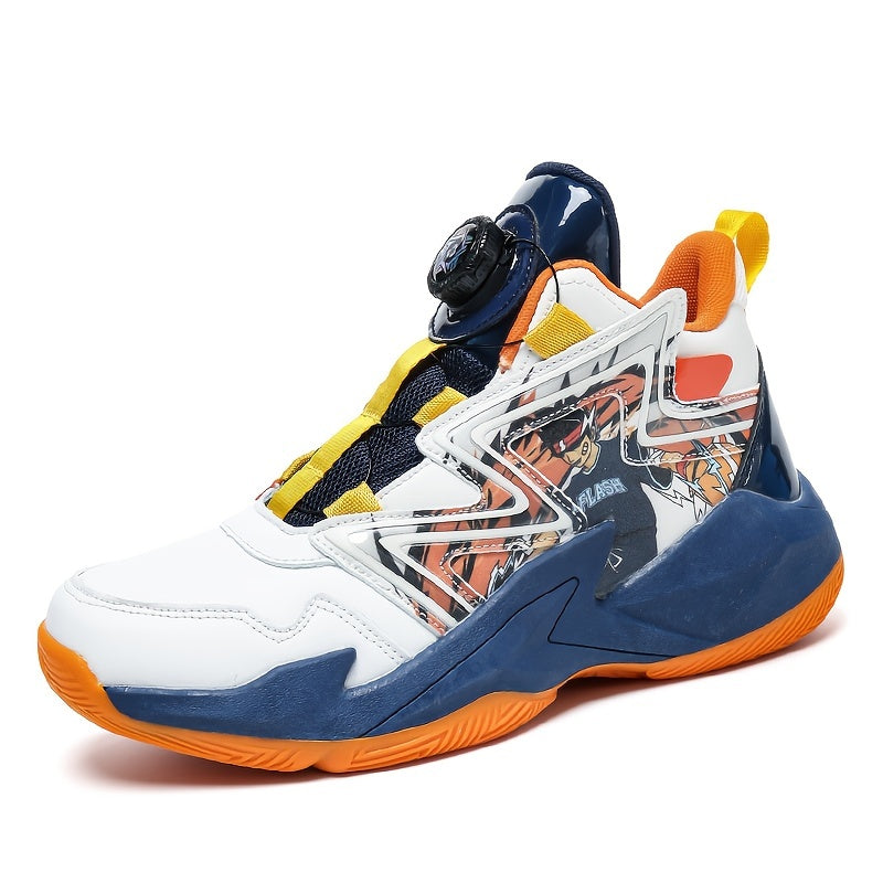 Kid's Street Basketball Shoes With Rotating Buckle