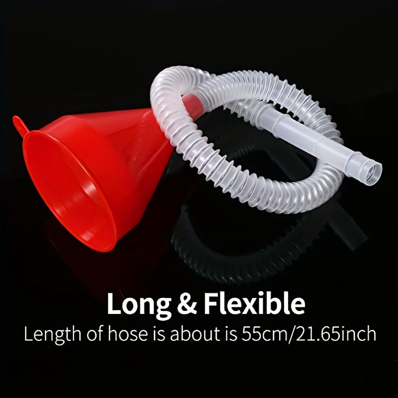 Flexible Fuel Funnel Long Hose & Wide Mouth for Engine Gas Diesel Water