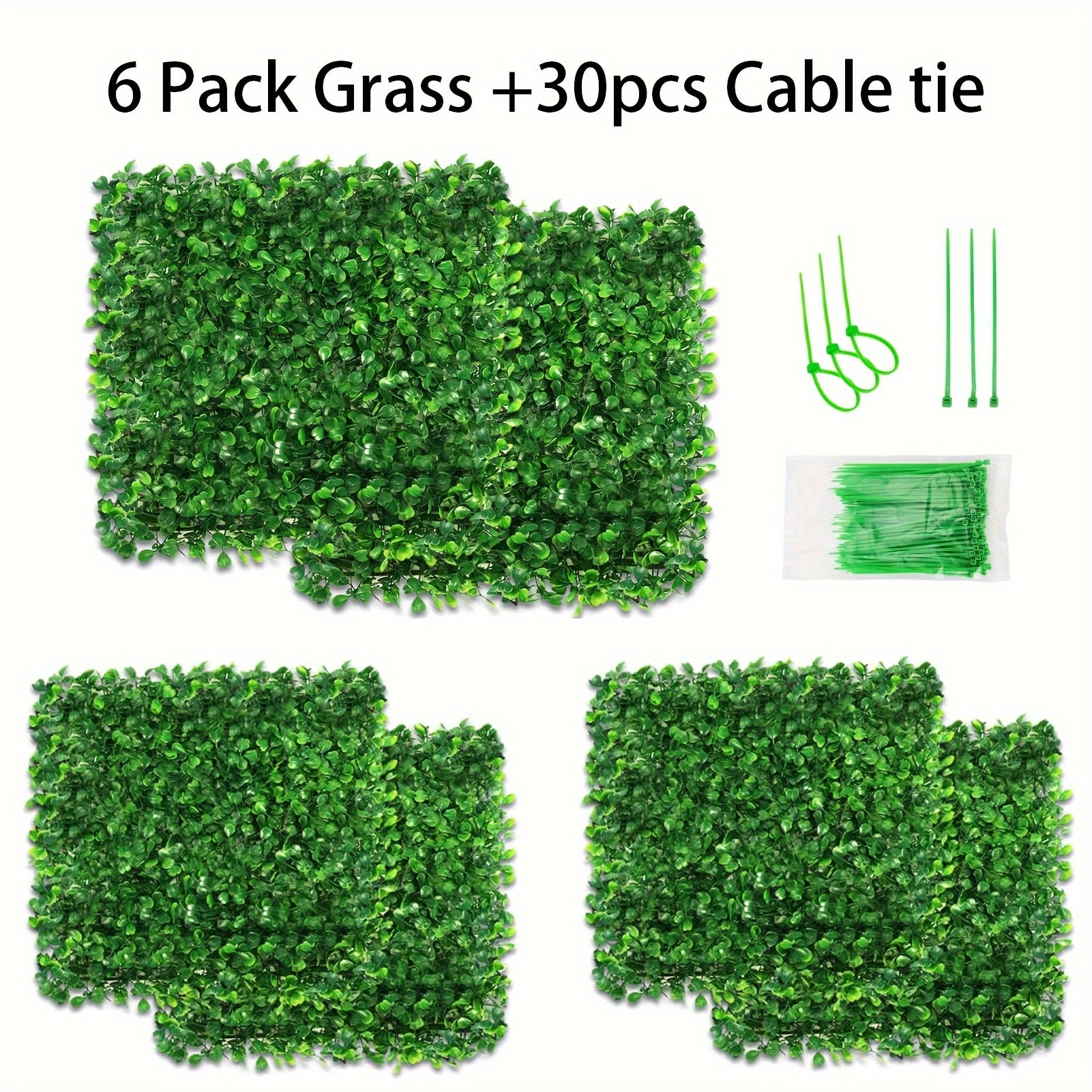 Artificial Grass Wall Panels 6pcs 25 4 X 25 4 Cm Boxwood Wall Panels