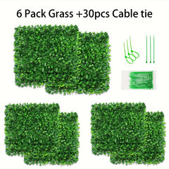 Artificial Grass Wall Panels 6pcs 25 4 X 25 4 Cm Boxwood Wall Panels