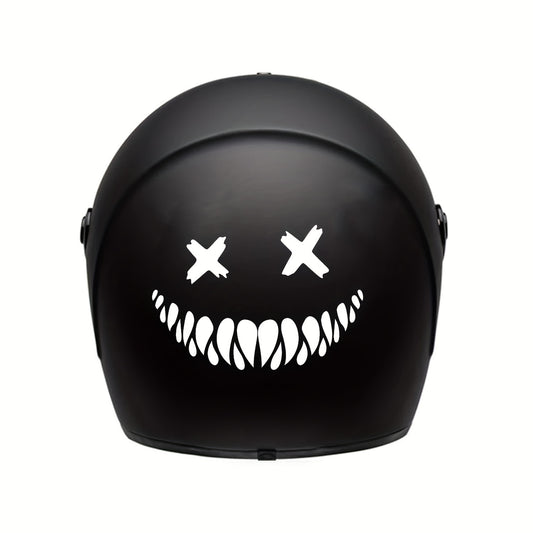 Skull Teeth Helmet Sticker Reflective Waterproof Halloween Stickers