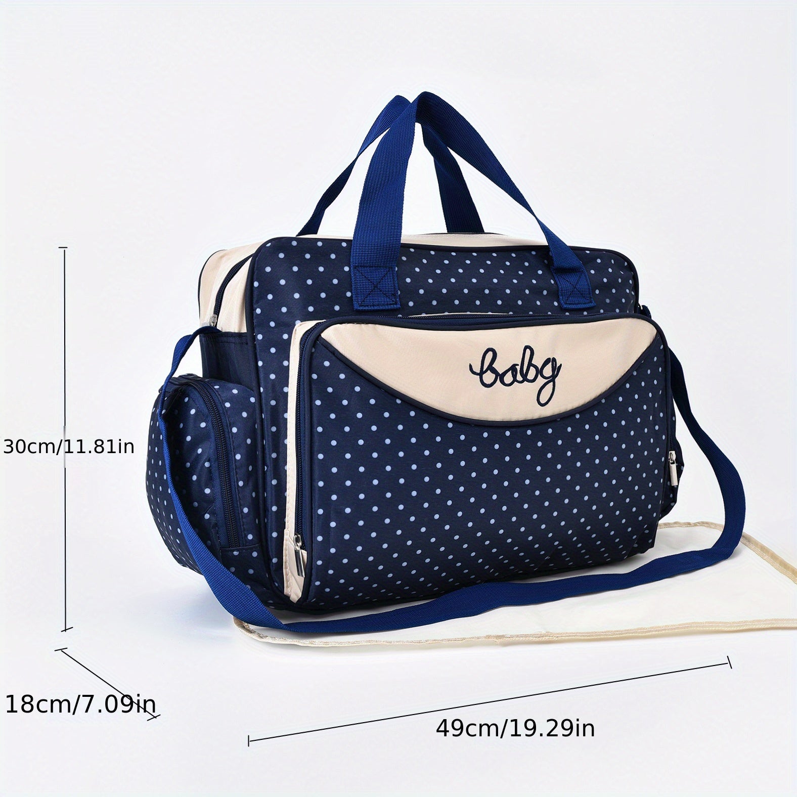 Polka Dot Mommy Bag Large Capacity Diaper Bag Tote & Shoulder Bag