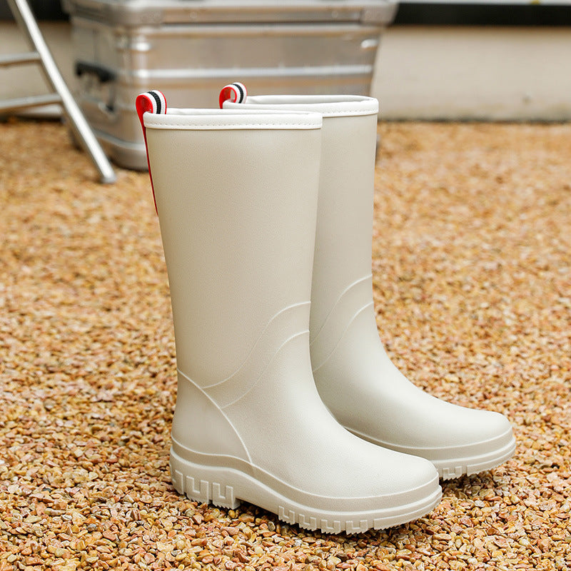 Candy Mid Calf Rain Boots Anti Slip Waterproof Shoes