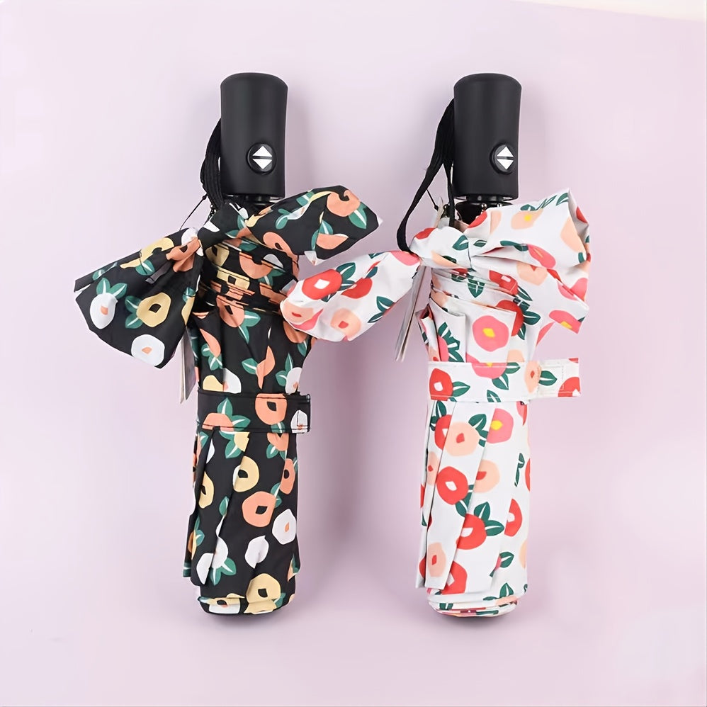 Automatic Small Chippy Flower Umbrella Sun UV Protection