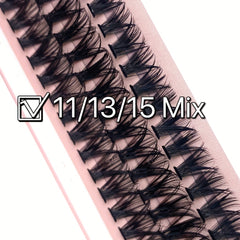 60 Cluster Eyelashes 40D D Curling 10 16mm Mixed False Eyelashes