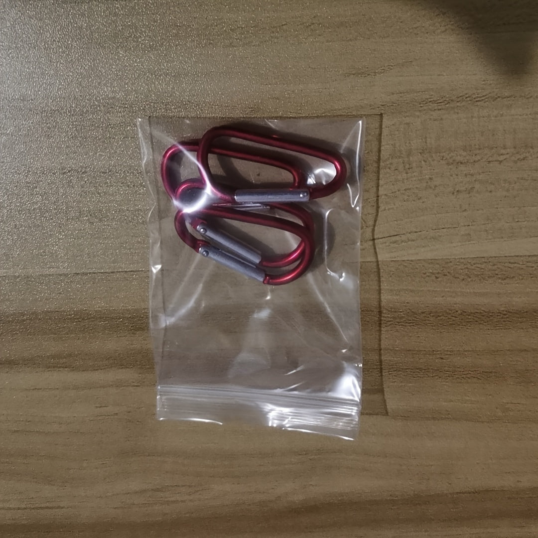 4Pcs Mini Carabiner Keychain D Ring Buckle Spring Snap Clip Hooks