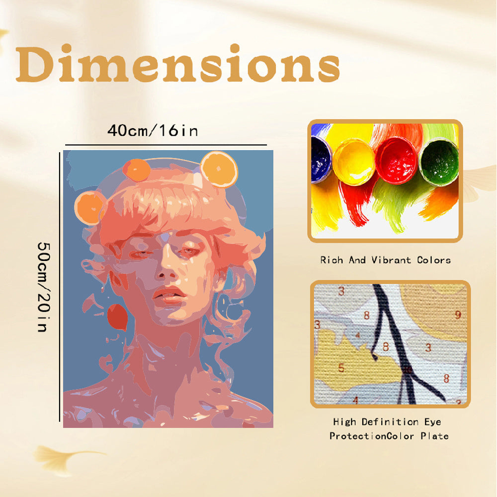 Set of 4 Abstract Anime Characters DIY Acrylic Painting Set