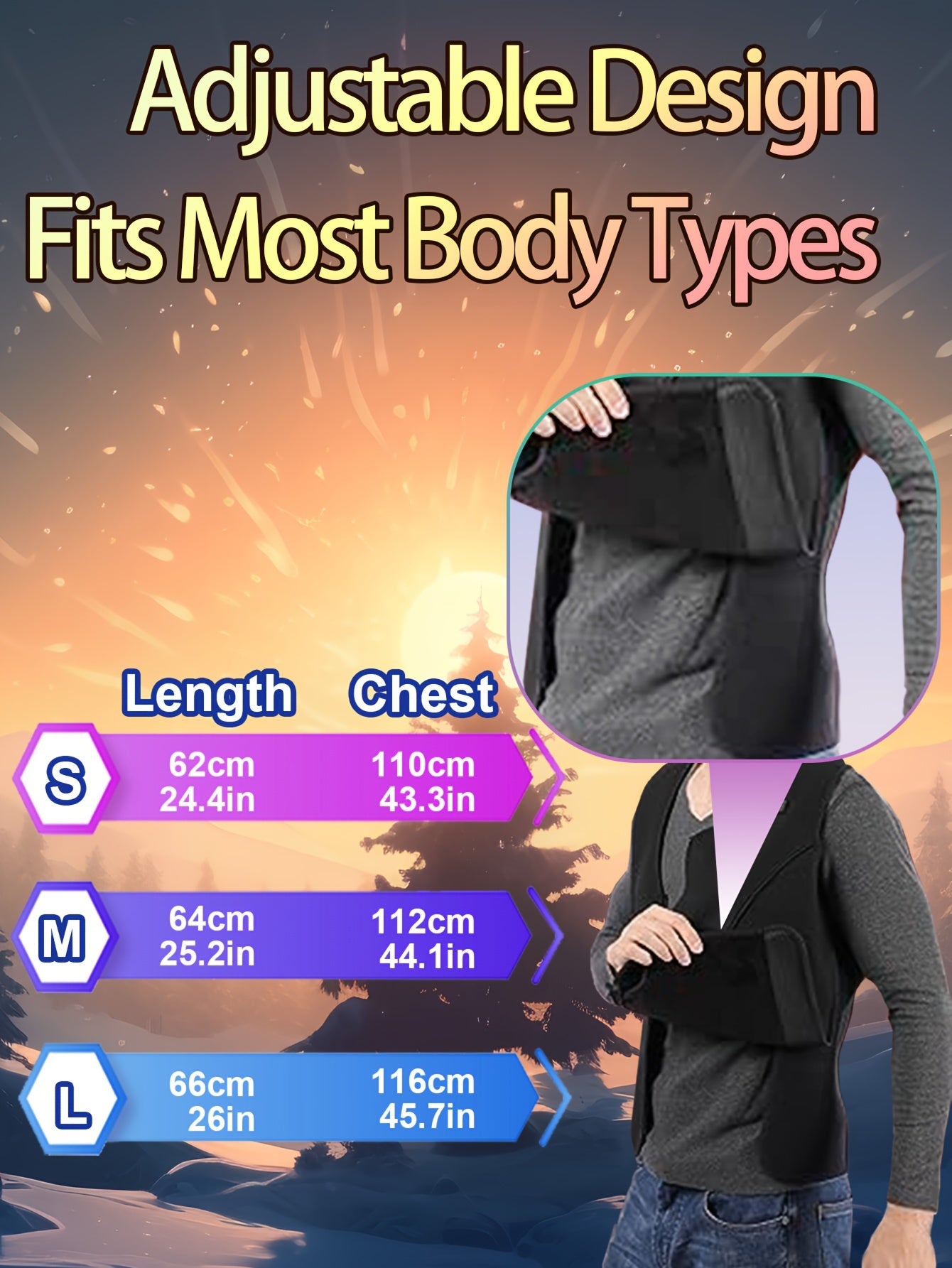 Men's Heated Vest for Outdoor Activities