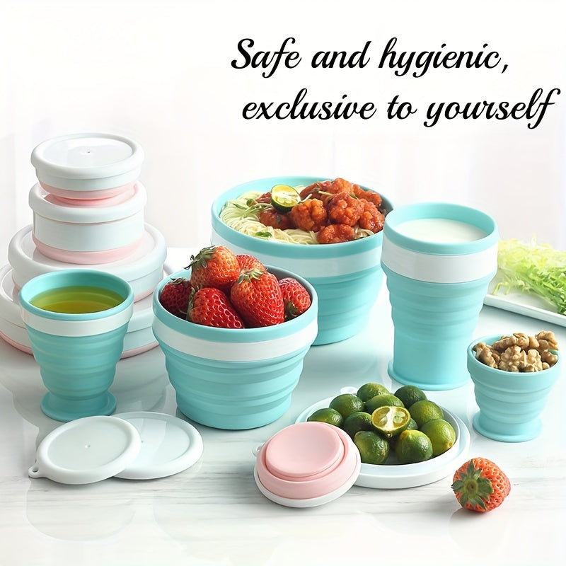 Portable Folding Silicone Bowl Cup for Outdoor Travel Camping Picnic