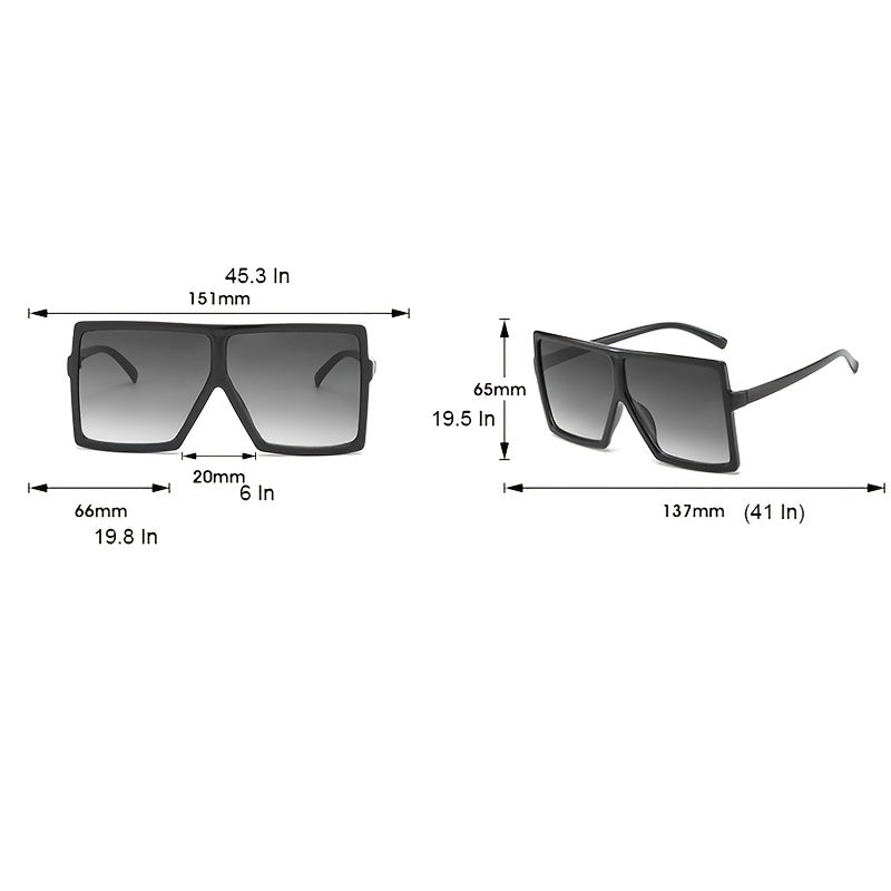 Square Oversized Sunglasses Women UV Protection