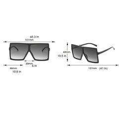 Square Oversized Sunglasses Women UV Protection
