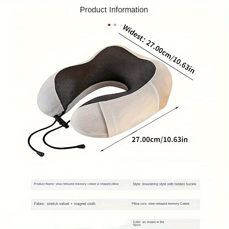 Memory Foam U Shaped Neck Pillow Soft Massage Travel Pillow