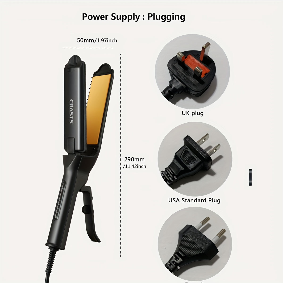 2-in-1 Hair Curler & Straightener Wand - Ionic Tech