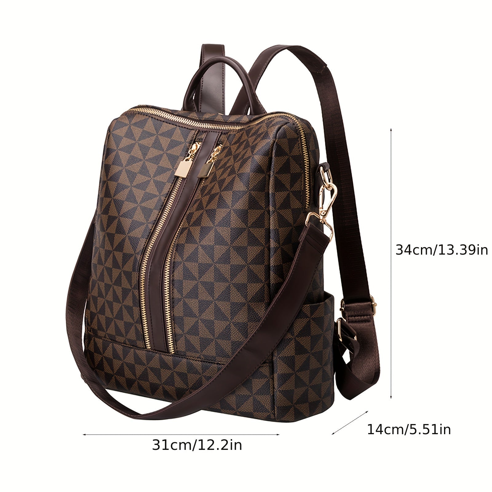 Women's Printed Anti-theft Backpack Large Capacity Leisure Bag