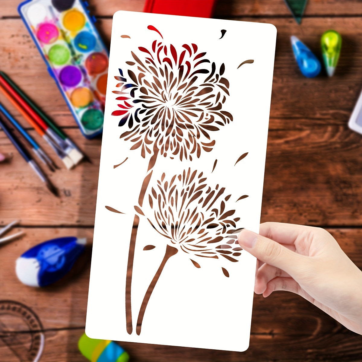 Dandelion DIY Layering Stencils Wall Painting Scrapbook Coloring Template