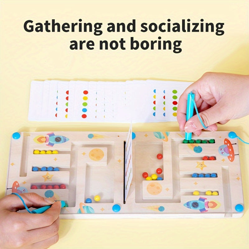 Wooden Magnetic Maze Pen Game Educational Toy