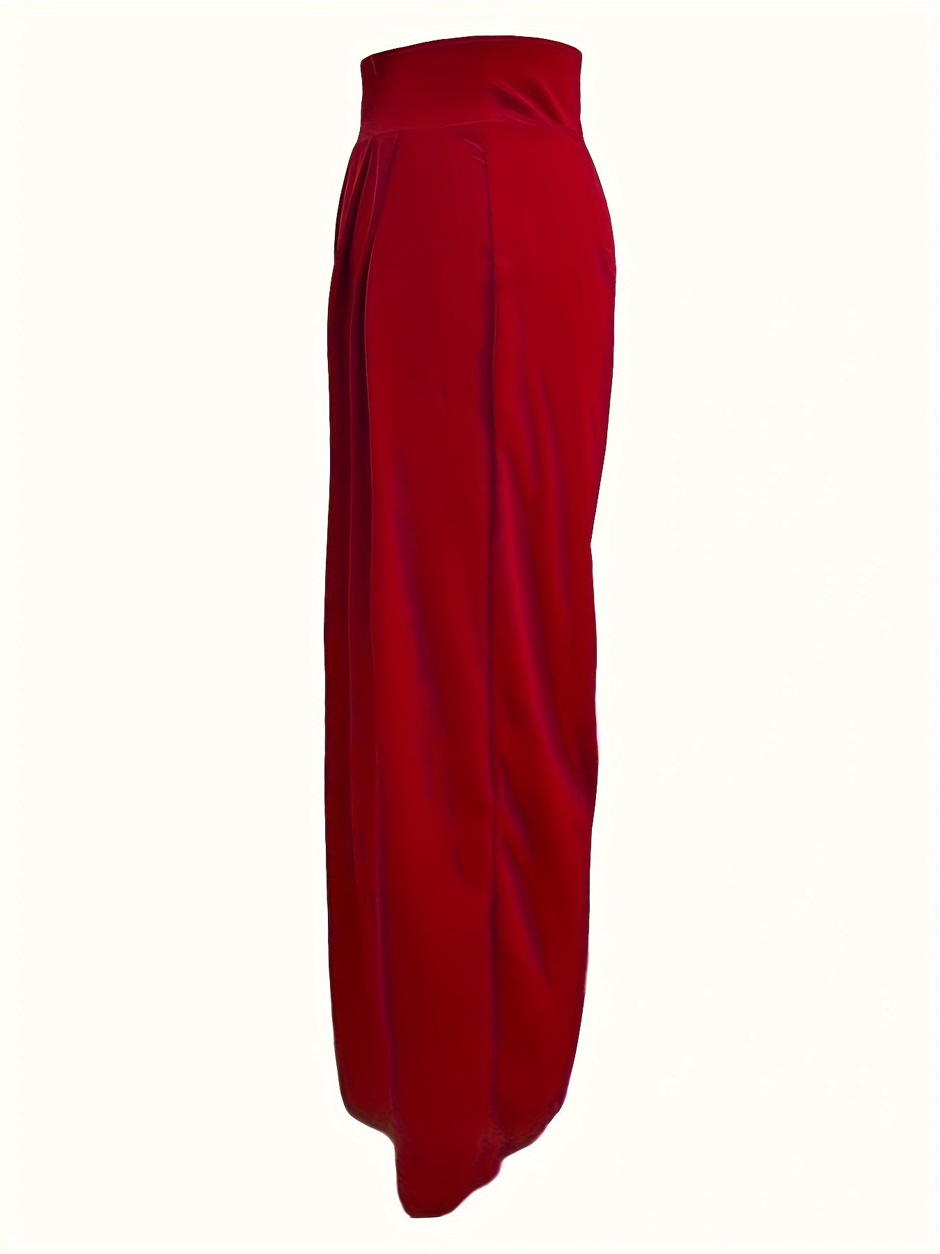 Women's Plus High Waisted Wide Leg Solid Trousers