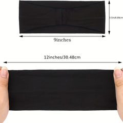 3pcs Solid Headband Elastic Soft Head Wrap Hair Accessories