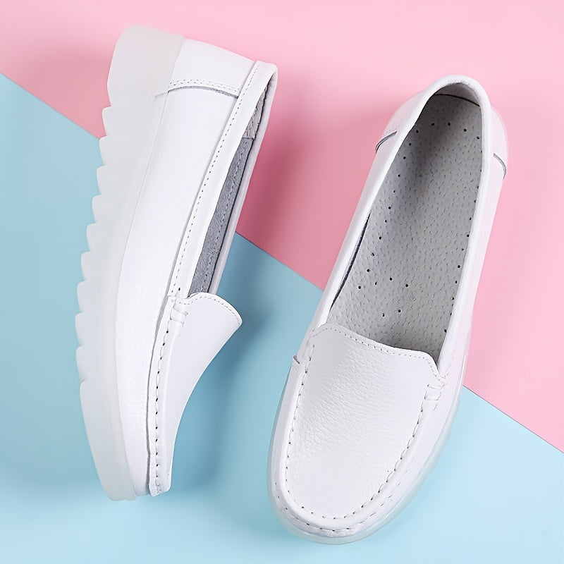 Women's Slip On Flat Loafers Soft Sole Shoes For Nurse Work
