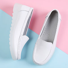Women's Slip On Flat Loafers Soft Sole Shoes For Nurse Work