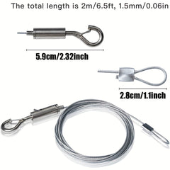 Adjustable Stainless Steel Picture Hanging Wire Kit 6.5ft