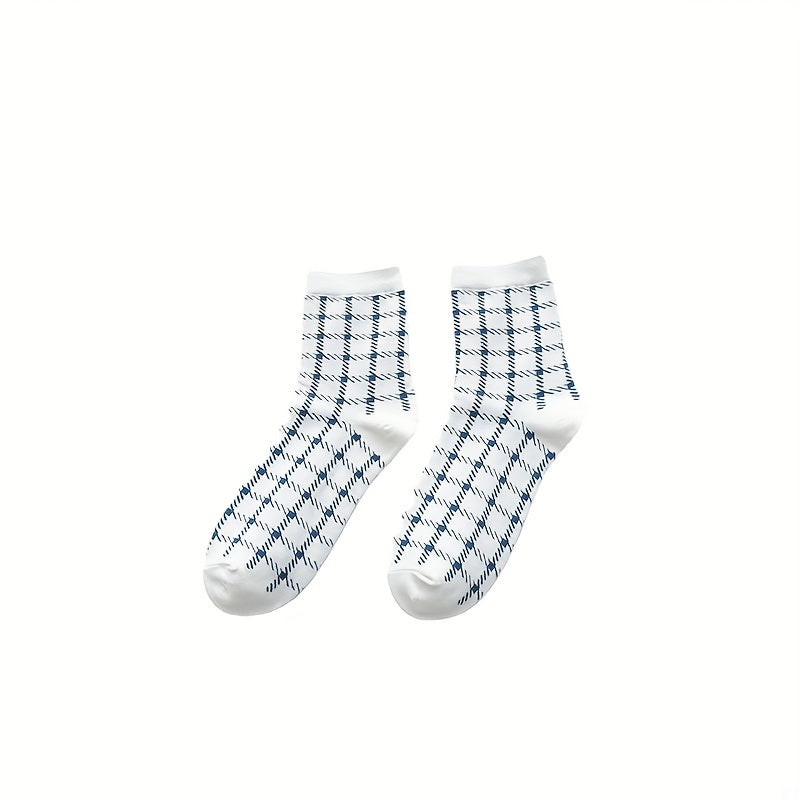 6 Pairs Cartoon Print Socks Comfy & Mid Tube Socks Women's Stockings