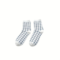 6 Pairs Cartoon Print Socks Comfy & Mid Tube Socks Women's Stockings