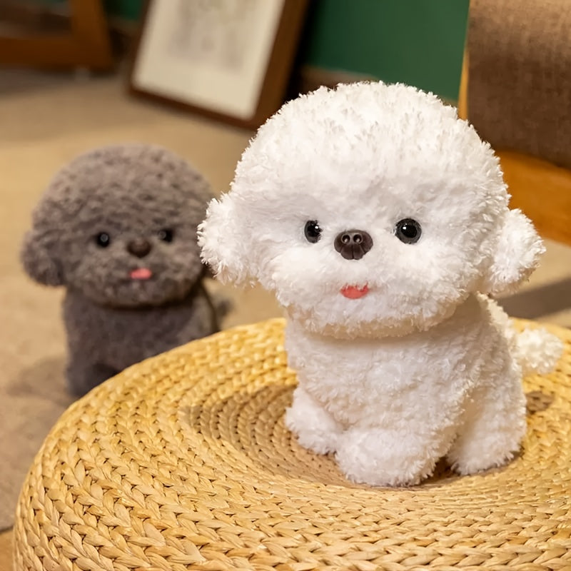 Soft Fluffy Teddy Dog Plush 2pcs Dark Gray