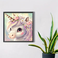DIY 5D Diamond Painting Kit Flower Unicorn Full Art