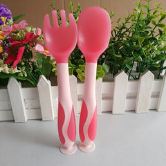 2pcs Baby Spoon Fork Set with Portable Box Heat Sensitive Cutlery