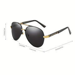 Men's Polarized Pilot Sunglasses for Day and Night Use