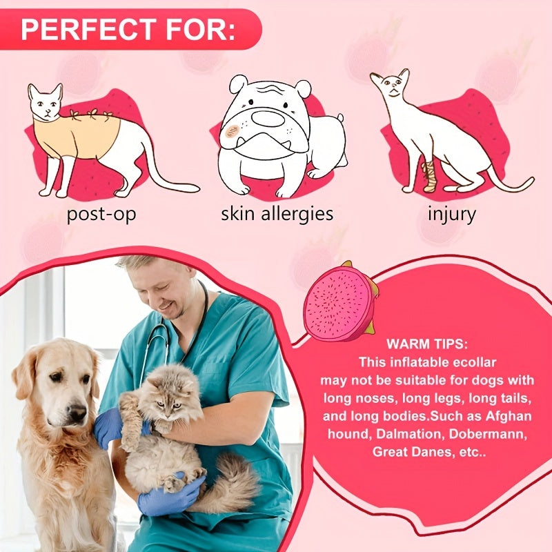 Inflatable Dog Donut Collar for Recovery After Surgery