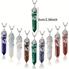 Healing Crystal Point Pendant Necklace Reiki Healing Crystals