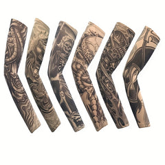 1PC Tattoo Sleeves Vintage Print Casual Sunscreen Arm Sleeves