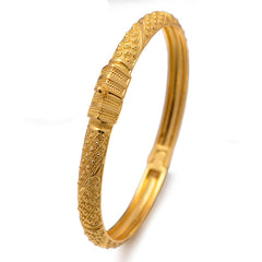 1 Pc Golden Bangle Bracelet 24K Plated Copper Hand Jewelry Decor