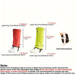 Waterproof Hiking Leg Gaiters Adjustable Snow Boot Guard