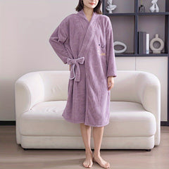 Adjustable Closure Bath Wrap Absorbent Bath Skirt Wearable Bath Robe