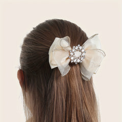 Rhinestone Bowknot Hair Clips Sweet Hair Accessories For Women Girls