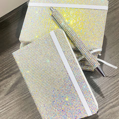 Diamond-Studded Business Notebook Set