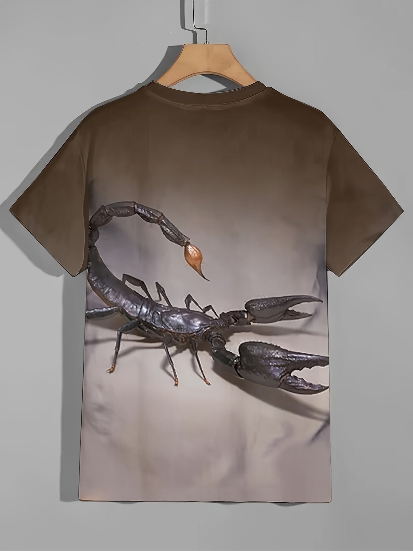 Scorpion Print T shirt Men's Casual Street Style