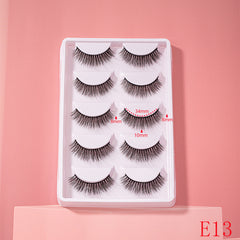 5 Pairs Natural Look False Eyelashes Fluffy Wispy Lashes