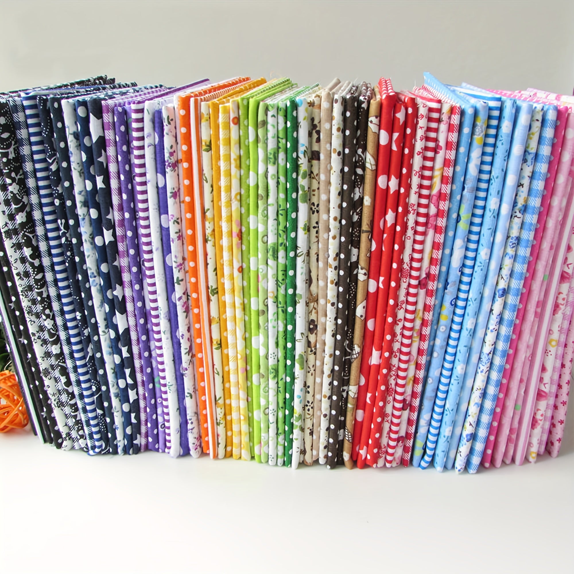 56pcs Patchwork Fabric 9.8x9.8 Squares for Quilting & Crafting