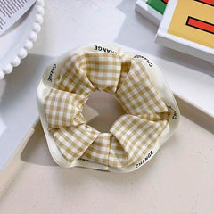 Plaid Scrunchies Hair Tie Colorful Hair Rope Checkered Hair Ring