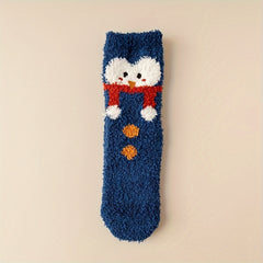Cartoon Print Socks & Fuzzy Warm Stockings